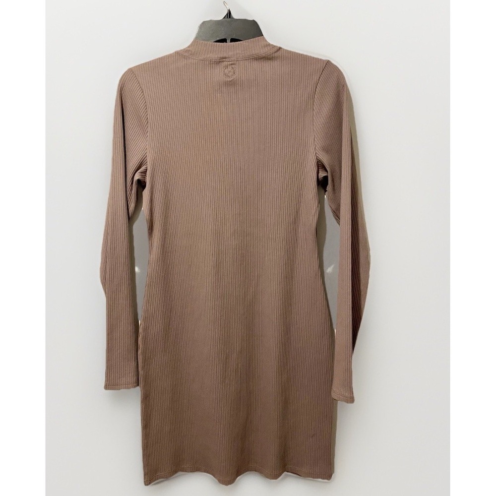 NEW Pink Victoria's Secret Size Large L Stretch Sexy Dress Brown Rib LS Lounge - Picture 3 of 11